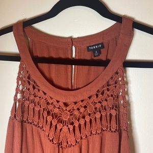 Torrid Size 4 Macrame Neck Tank